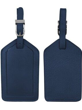 Leather Luggage Tag | Classic Navy